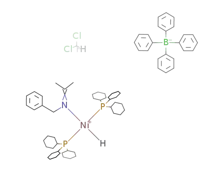 [(H)Ni(PCy3)2(η(1)(N)PhCH2N=CMe2)]BPh4 * CH2Cl2