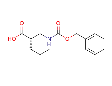 Molecular Structure of 631899-15-5 (Pentanoic acid, 4-methyl-2-[[[(phenylmethoxy)carbonyl]amino]methyl]-,
(2S)-)