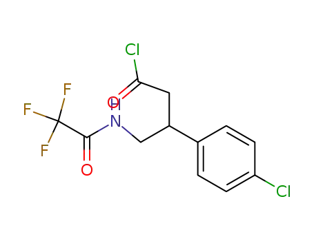 Molecular Structure of 229014-56-6 (3-(4-chlorophenyl)-4-(2,2,2-trifluoroacetylamino)-butyryl chloride)