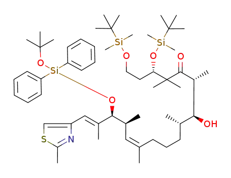 (12Z,16E)-(3S,6R,7S,8S,14S,15S)-15-(tert-Butoxy-diphenyl-silanyloxy)-1,3-bis-(tert-butyl-dimethyl-silanyloxy)-7-hydroxy-4,4,6,8,12,14,16-heptamethyl-17-(2-methyl-thiazol-4-yl)-heptadeca-12,16-dien-5-one