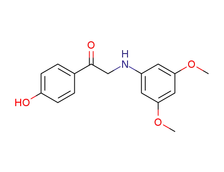 Molecular Structure of 827024-96-4 (Ethanone, 2-[(3,5-dimethoxyphenyl)amino]-1-(4-hydroxyphenyl)-)