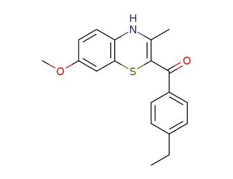 Molecular Structure of 519055-07-3 (Methanone,
(4-ethylphenyl)(7-methoxy-3-methyl-4H-1,4-benzothiazin-2-yl)-)