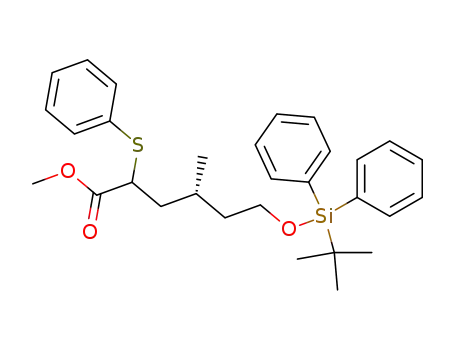 6-(<i>tert</i>-butyl-diphenyl-silanyloxy)-4-methyl-2-phenylsulfanyl-hexanoic acid methyl ester