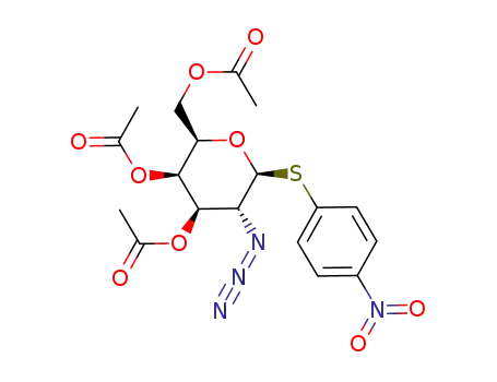 Acetic acid (2R,3R,4R,5R,6S)-3-acetoxy-2-acetoxymethyl-5-azido-6-(4-nitro-phenylsulfanyl)-tetrahydro-pyran-4-yl ester