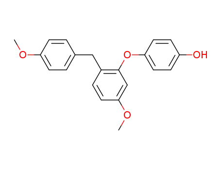 Molecular Structure of 679410-96-9 (Phenol, 4-[5-methoxy-2-[(4-methoxyphenyl)methyl]phenoxy]-)