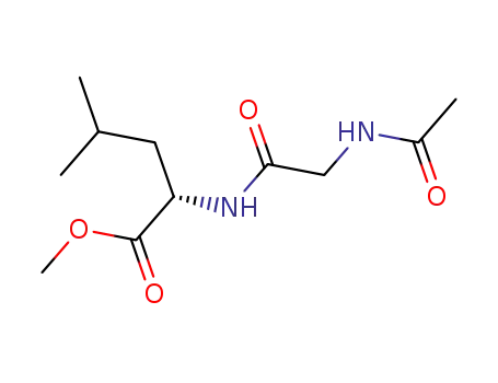 Molecular Structure of 59652-62-9 (L-Leucine, N-(N-acetylglycyl)-, methyl ester)