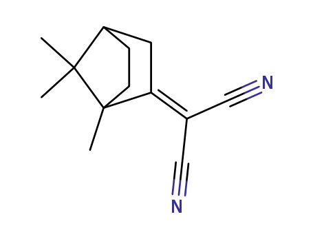 Molecular Structure of 647016-73-7 (Propanedinitrile, [(1R,4R)-1,7,7-trimethylbicyclo[2.2.1]hept-2-ylidene]- (9CI))