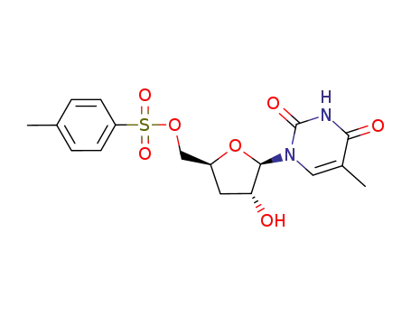 Molecular Structure of 232613-32-0 (Uridine, 3'-deoxy-5-methyl-, 5'-(4-methylbenzenesulfonate))