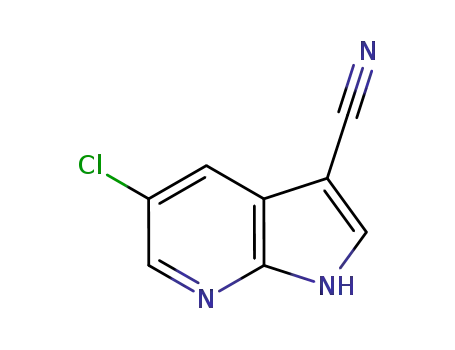 Molecular Structure of 954112-81-3 (1H-Pyrrolo[2,3-b]pyridine-3-carbonitrile, 5-chloro-)