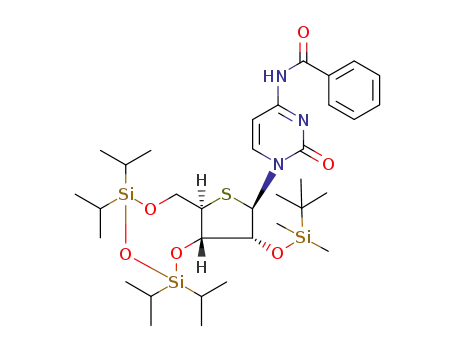 N-{1-[(2R,3R,3aS,9aR)-3-(tert-Butyl-dimethyl-silanyloxy)-5,5,7,7-tetraisopropyl-tetrahydro-4,6,8-trioxa-1-thia-5,7-disila-cyclopentacycloocten-2-yl]-2-oxo-1,2-dihydro-pyrimidin-4-yl}-benzamide