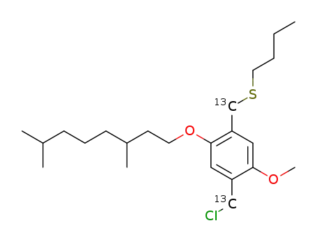 2-(13C-(butylsulfanyl)methyl)-5-(13C-chloromethyl)-1-(3,7-dimethyloctyloxy)-4-methoxybenzene