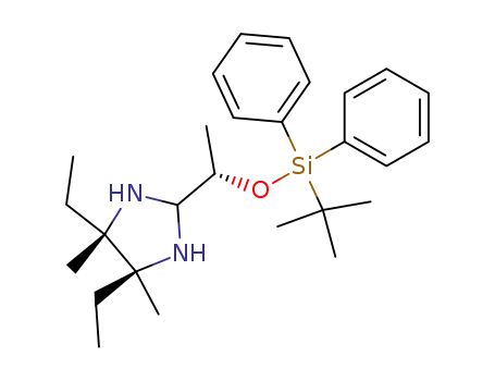 (4S,5S)-2-[(S)-1-(tert-Butyl-diphenyl-silanyloxy)-ethyl]-4,5-diethyl-4,5-dimethyl-imidazolidine