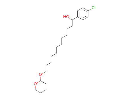 Benzenemethanol,  4-chloro-a-[11-[(tetrahydro-2H-pyran-2-yl)oxy]undecyl]-