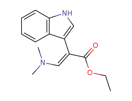 Molecular Structure of 714274-03-0 (ethyl (2E)-3-dimethylamino-2-(1H-indol-3-yl)propenoate)