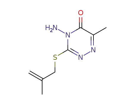 Molecular Structure of 592552-72-2 (1,2,4-Triazin-5(4H)-one,
4-amino-6-methyl-3-[(2-methyl-2-propenyl)thio]-)