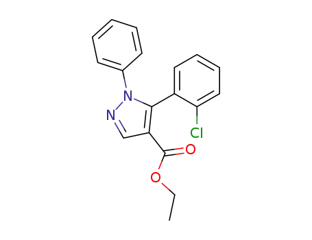 5-(2-chloro-phenyl)-1-phenyl-1<i>H</i>-pyrazole-4-carboxylic acid ethyl ester