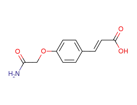 Molecular Structure of 873811-55-3 ((2E)-3-[4-(2-AMINO-2-OXOETHOXY)PHENYL]ACRYLIC ACID)