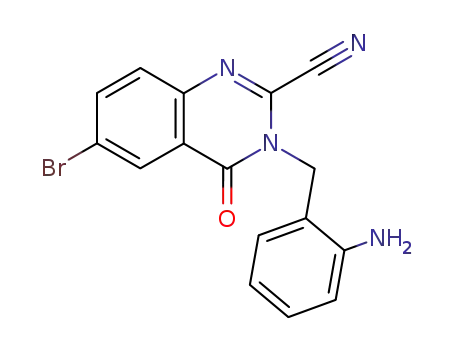 2-Quinazolinecarbonitrile,
3-[(2-aminophenyl)methyl]-6-bromo-3,4-dihydro-4-oxo-