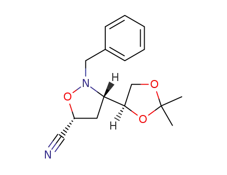 5-Isoxazolidinecarbonitrile,
3-[(4S)-2,2-dimethyl-1,3-dioxolan-4-yl]-2-(phenylmethyl)-, (3S,5R)-