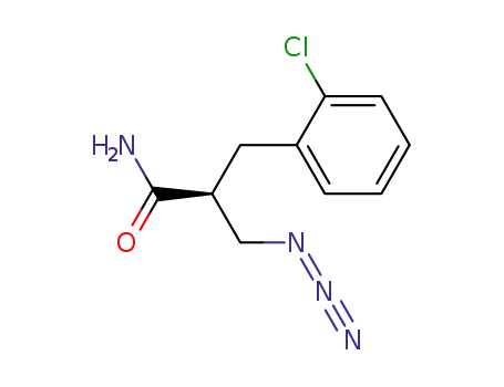 Molecular Structure of 916322-89-9 ((S)-3-AZIDO-2-(2-CHLOROBENZYL)PROPANAMIDE)