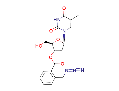 Molecular Structure of 1026120-93-3 (3'-O-[2-(azidomethyl)benzoyl]thymidine)