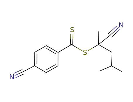 Molecular Structure of 851729-56-1 (2-cyano-4-methylpent-2-yl 4-cyanodithiobenzoate)