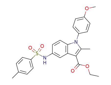 Molecular Structure of 36798-63-7 (2-methyl-1-(4-methoxyphenyl)-5-tosylamino-3-ethoxycarbonyl-1H-indole)