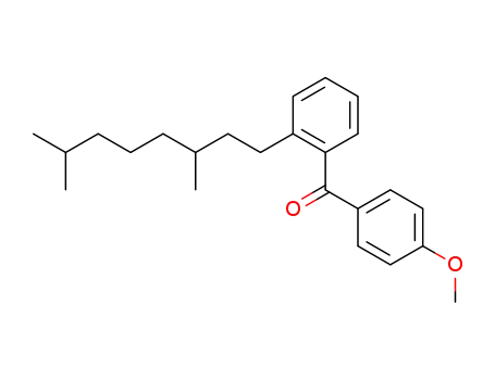 Molecular Structure of 908368-68-3 ((RS)-2-(3,7-dimethyloctyl)-4'-methoxybenzophenone)