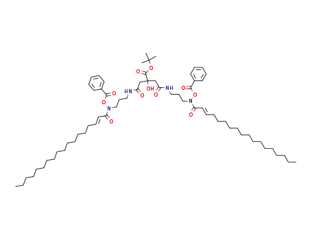 <i>N</i>-[3-(benzoyloxy-octadec-2-enoyl-amino)-propyl]-2-{[3-(benzoyloxy-octadec-2-enoyl-amino)-propylcarbamoyl]-methyl}-2-hydroxy-succinamic acid <i>tert</i>-butyl ester