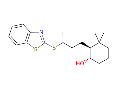 Cyclohexanol, 2-[3-(2-benzothiazolylthio)butyl]-3,3-dimethyl-, (1S,2S)-