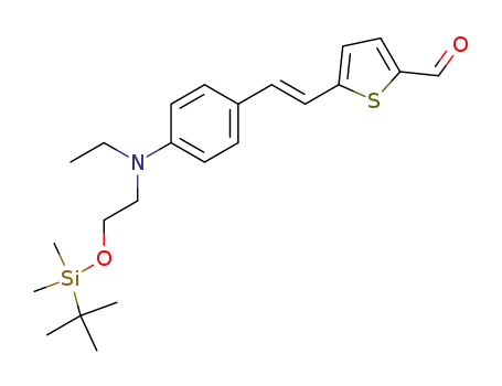 trans-2-[4-(N-ethyl-N-(2-tert-butyldimethylsiloxyethyl)amino)styryl]thiophene-5-carboxaldehyde
