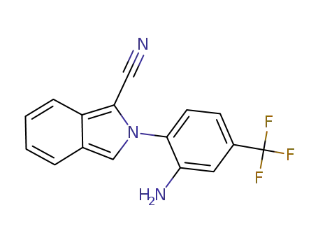 Molecular Structure of 917607-75-1 (2-(2-AMINO-4-(TRIFLUOROMETHYL)PHENYL)-2H-ISOINDOLE-1-CARBONITRILE)