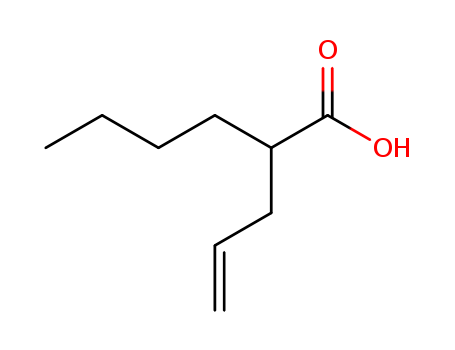 Molecular Structure of 1575-75-3 (Hexanoic acid,2-(2-propen-1-yl)-)
