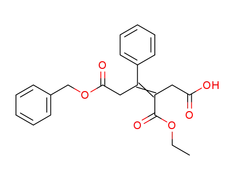5-benzyloxycarbonyl-3-ethoxycarbonyl-4-phenyl-3-pentenoic acid