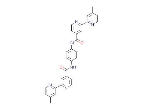 Molecular Structure of 913341-45-4 (bis(4'-methyl-2,2'-bipyridinyl-4-carboxamide)-N,N'-(1,4-phenylene))