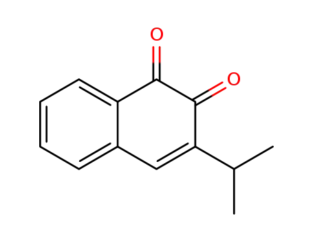 Molecular Structure of 133130-13-9 (1,2-Naphthalenedione, 3-(1-methylethyl)- (9CI))