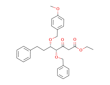 (4R,5S)-4-benzyloxy-5-(4-methoxybenzyloxy)-3-oxo-7-phenylheptanoic acid ethyl ester