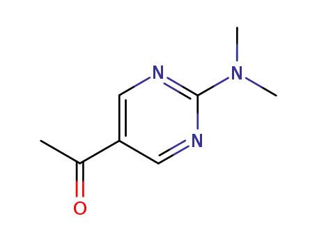 Molecular Structure of 265107-46-8 (Ethanone, 1-[2-(dimethylamino)-5-pyrimidinyl]- (9CI))