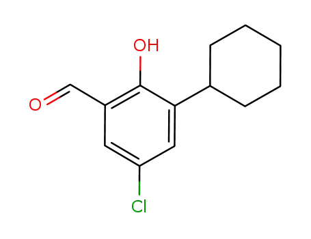 Molecular Structure of 847749-28-4 (Benzaldehyde, 5-chloro-3-cyclohexyl-2-hydroxy-)