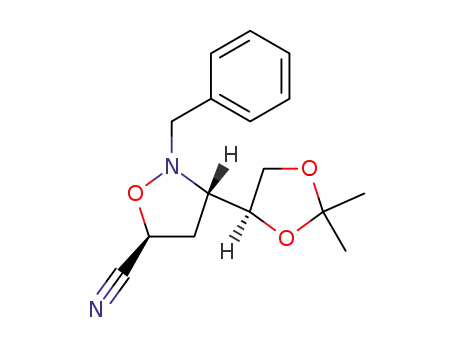 5-Isoxazolidinecarbonitrile,
3-[(4S)-2,2-dimethyl-1,3-dioxolan-4-yl]-2-(phenylmethyl)-, (3S,5S)-