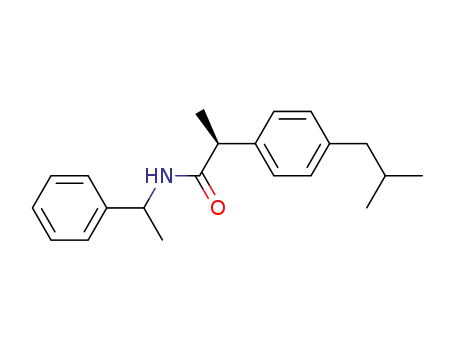 Molecular Structure of 121734-80-3 ((R,R)-N-(1-Phenylethyl) Ibuprofen AMide)