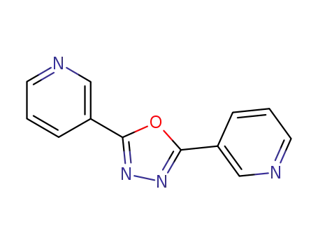 Molecular Structure of 15420-57-2 (2,5-BIS(3-PYRIDYL)-1,3,4-OXADIAZOLE)
