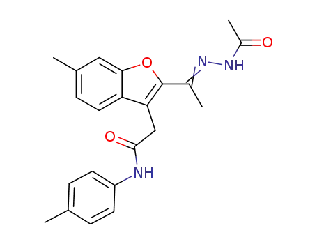 2-{2-[1-(acetylhydrazono)-ethyl]-6-methylbenzo[b]furan-3-yl}-N-p-tolylacetamide