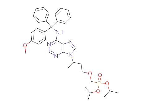 [3-(6-{[(4-methoxy-phenyl)-diphenyl-methyl]-amino}-purin-9-yl)-butoxymethyl]-phosphonic acid diisopropyl ester