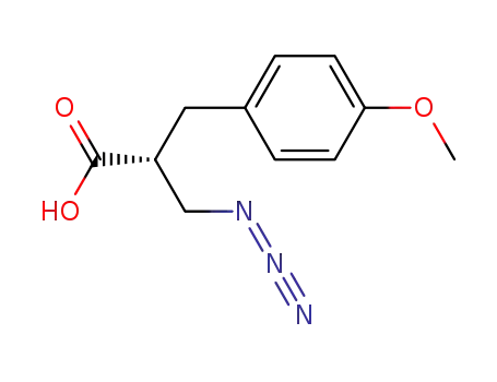 Molecular Structure of 916322-94-6 ((R)-3-AZIDO-2-(4-METHOXYBENZYL)PROPANOIC ACID)