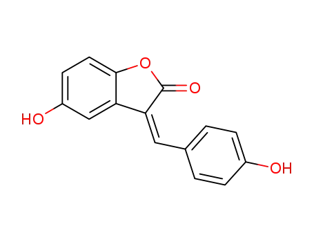 Molecular Structure of 107680-50-2 (2(3H)-Benzofuranone, 5-hydroxy-3-[(4-hydroxyphenyl)methylene]-, (3Z)-)