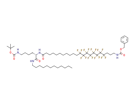 N-[1-(dodecylcarbamoyl)-4-(tert-butyloxycarbonylamino)butyl]-22-(benzyloxycarbonylamino)-12,12,13,13,14,14,15,15,16,16,17,17,18,18,19,19-hexadecafluorodocosanamide