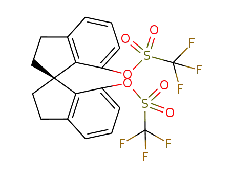 Molecular Structure of 528521-73-5 (Methanesulfonic acid, trifluoro-,
(1S)-2,2',3,3'-tetrahydro-1,1'-spirobi[1H-indene]-7,7'-diyl ester)