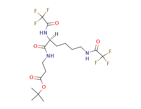3-[2,6-bis-(2,2,2-trifluoro-acetylamino)-hexanoylamino]-propionic acid <i>tert</i>-butyl ester