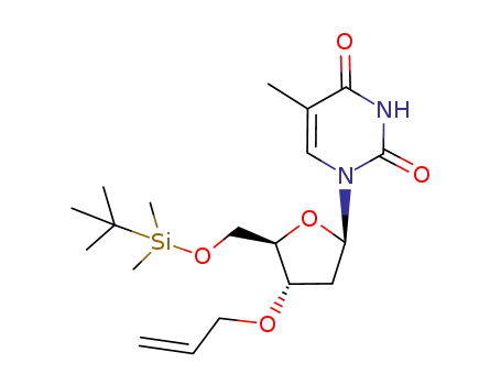Molecular Structure of 376394-39-7 (Thymidine, 5'-O-[(1,1-dimethylethyl)dimethylsilyl]-3'-O-2-propenyl-)